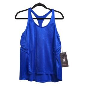 Spyder Active Womens Tank Top Solid Blue Sleeveless Scoop Neck Racerback S New